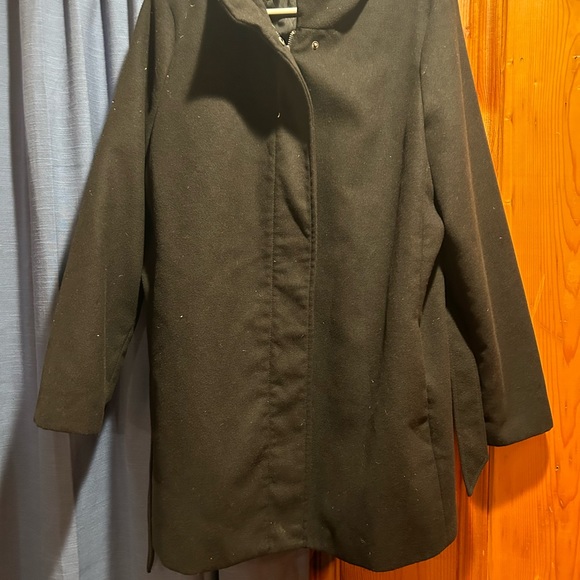 Maternity Pea Coat- black - Picture 2 of 4